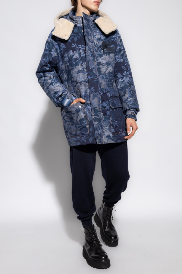 Navy Perry Jacquard parka Etro AMIRI tie dye logo print cotton hoodie Rot SchaferandweinerShops AE